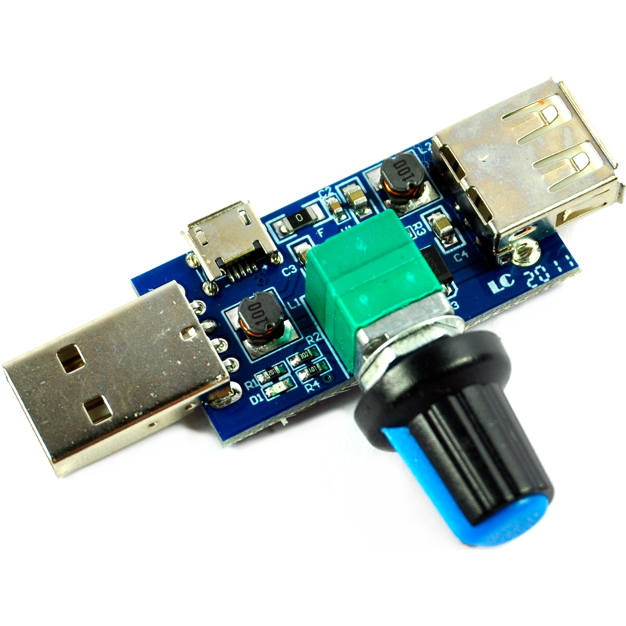 USB-Lüftergeschwindigkeitsregler LC Blau Bild 1