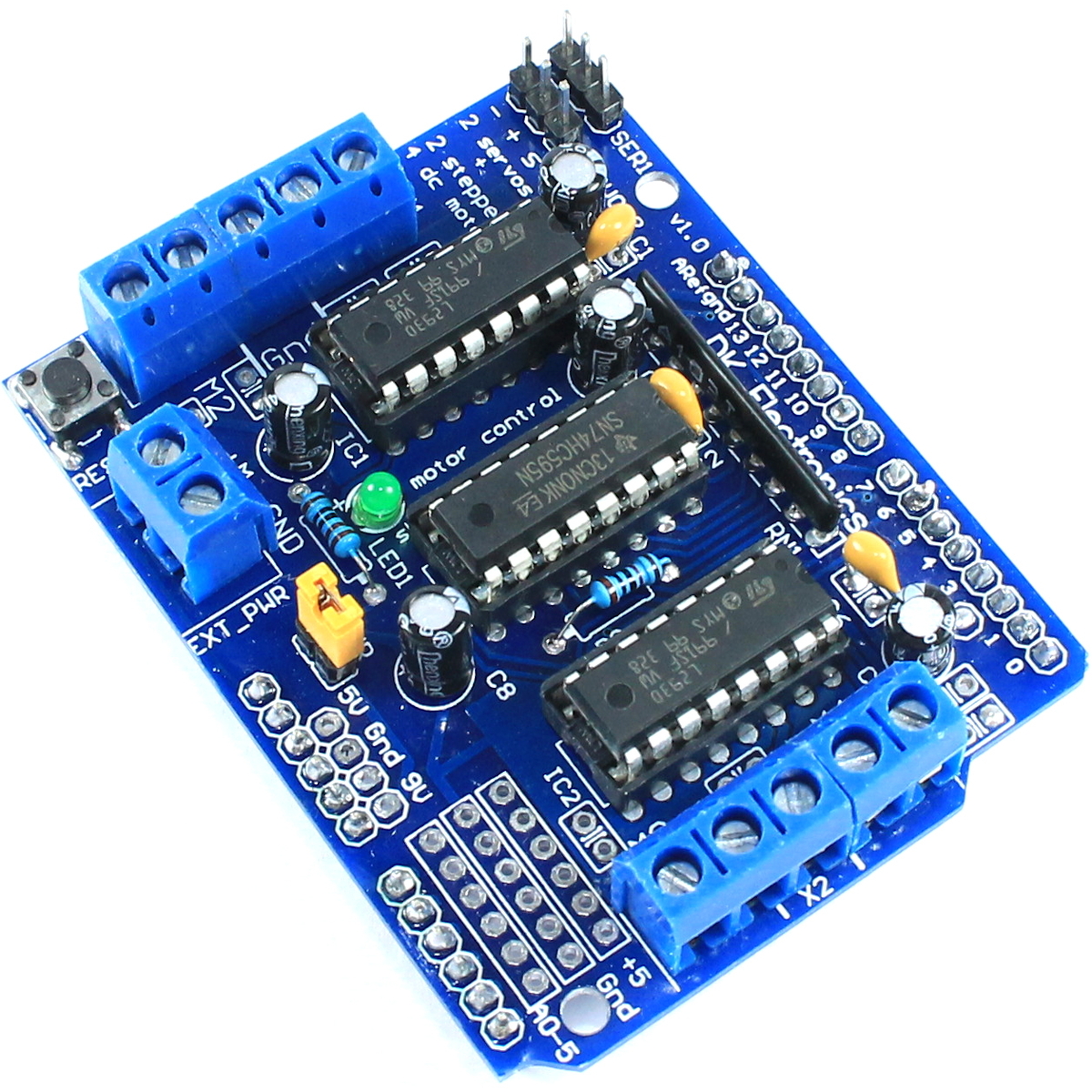 UNO L293D Arduino Motor Blau Bild 1
